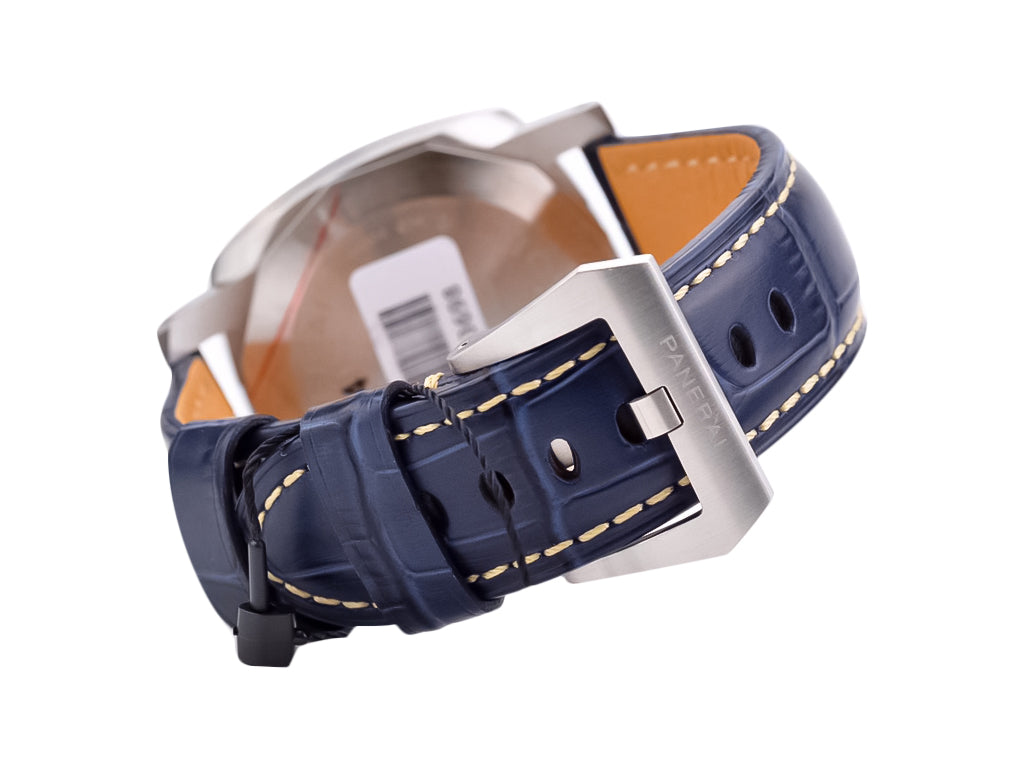 Luminor 1950 Marina 3 Days Automatic Stainless Steel Case with Blue Sunburst Dial and Blue Strap (44mm)