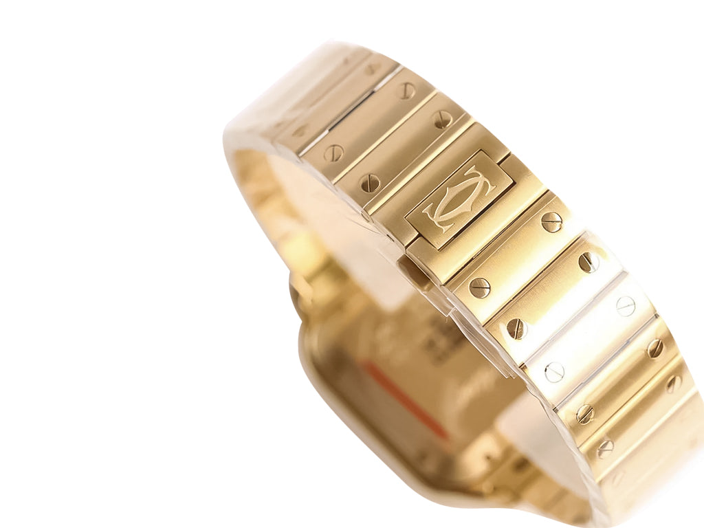 Santos Large Yellow Gold with White Dial (40mm)