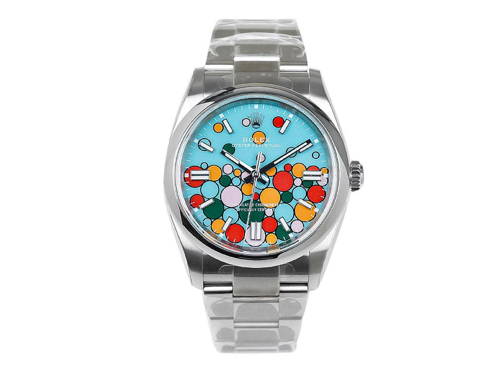 Oyster Perpetual 36 Stainless Steel with Turquoise Dial (Celebration Motif)