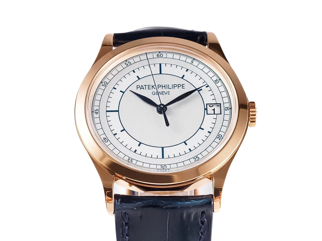 Calatrava Rose Gold 'Scientific' with Silver Dial (38mm)