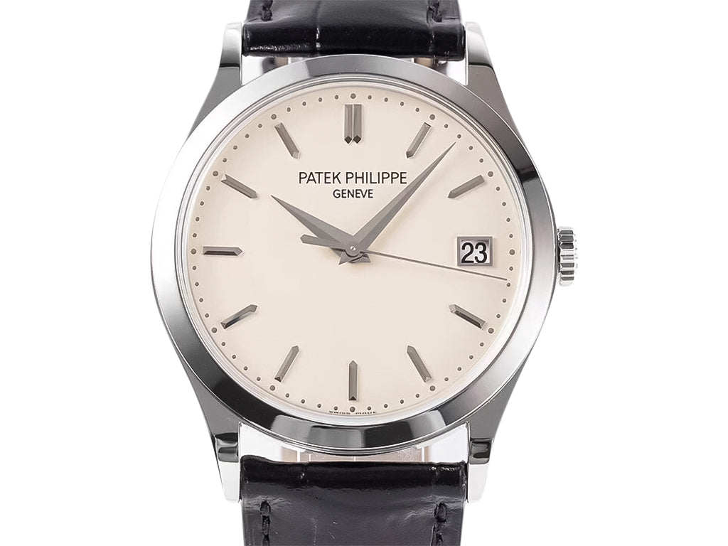 Calatrava Stainless Steel with Ivory Dial (38mm)