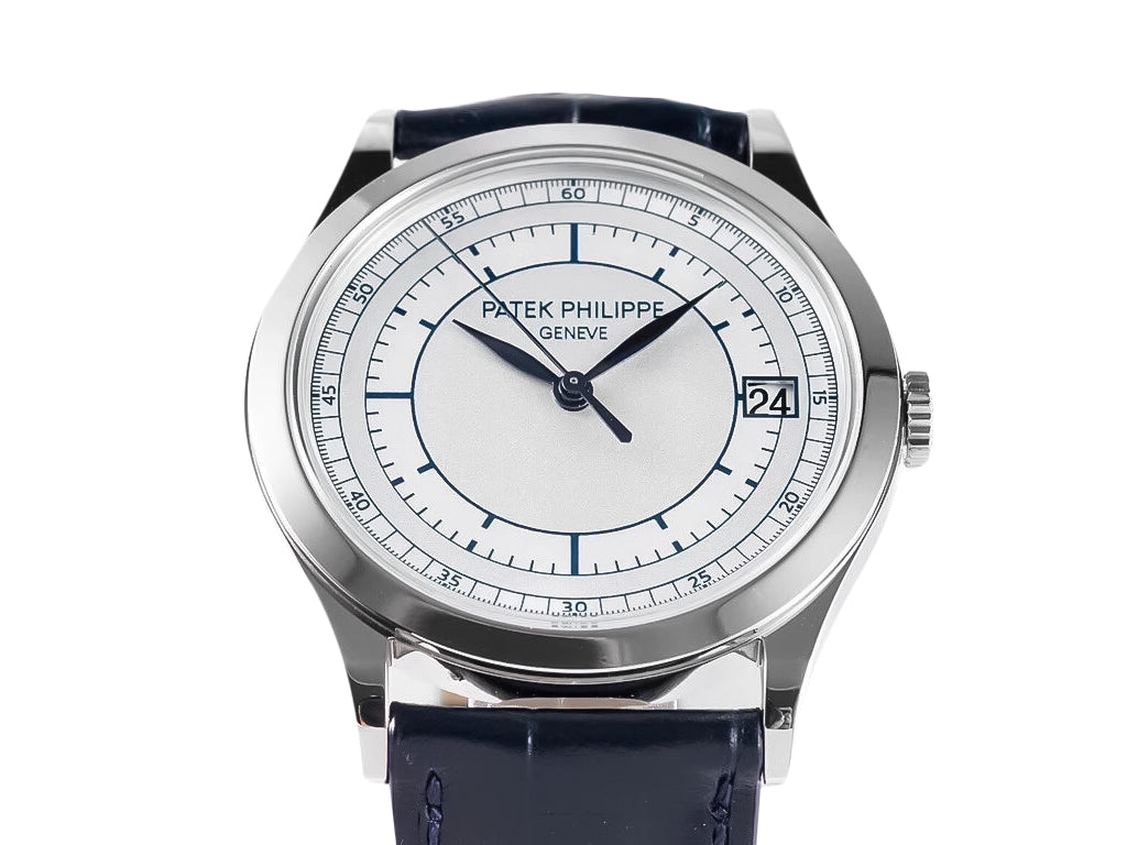 Calatrava Stainless Steel 'Scientific' with Silver Dial (38mm)