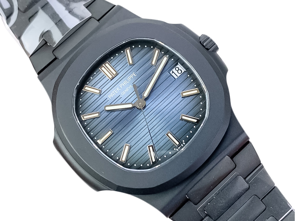 Nautilus 'Black Venom' Limited Edition Carbon Steel with Blue Dial (40mm)