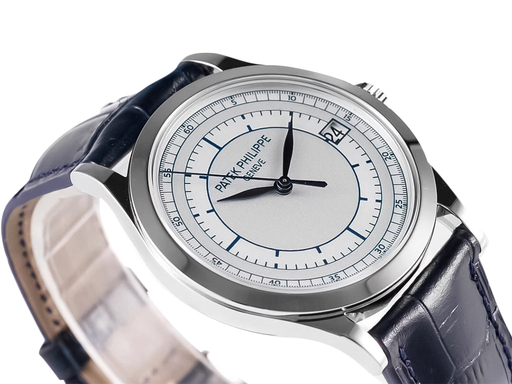 Calatrava Stainless Steel 'Scientific' with Silver Dial (38mm)