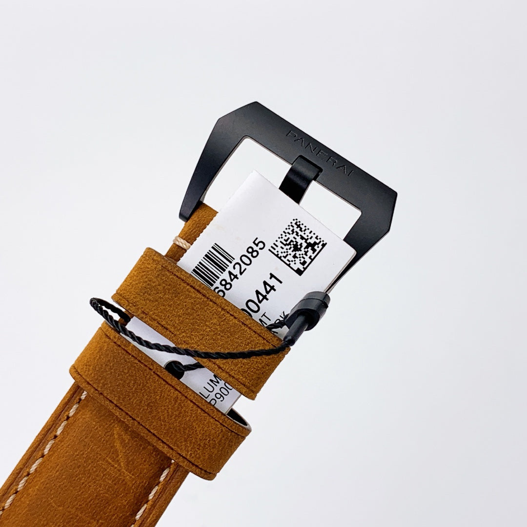 Luminor 1950 3 Days GMT Automatic Ceramica with Black Dial and Brown Strap (44mm)