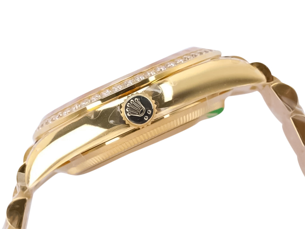 Day-Date 36 Yellow Gold 'President' with White Dial and Diamond Bezel (Roman Numerals)
