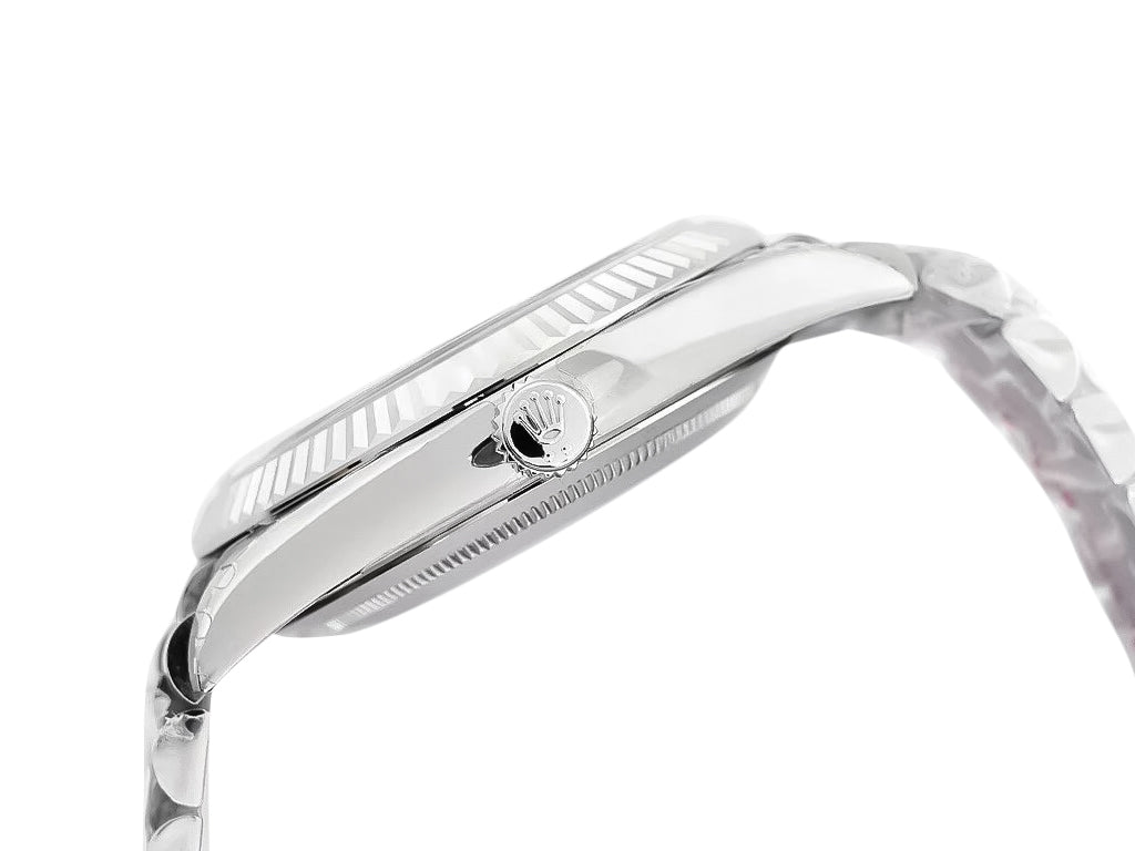 Day-Date 40 White Gold 'President' with Green Dial (Roman Numerals) and Fluted Bezel