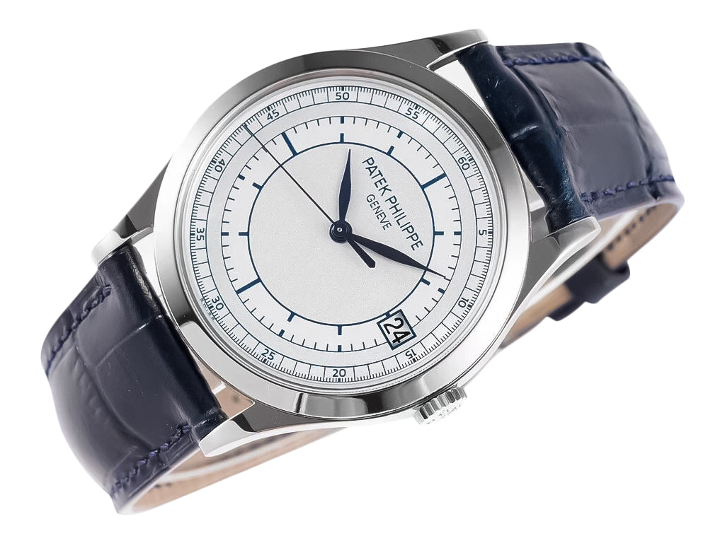 Calatrava Stainless Steel 'Scientific' with Silver Dial (38mm)