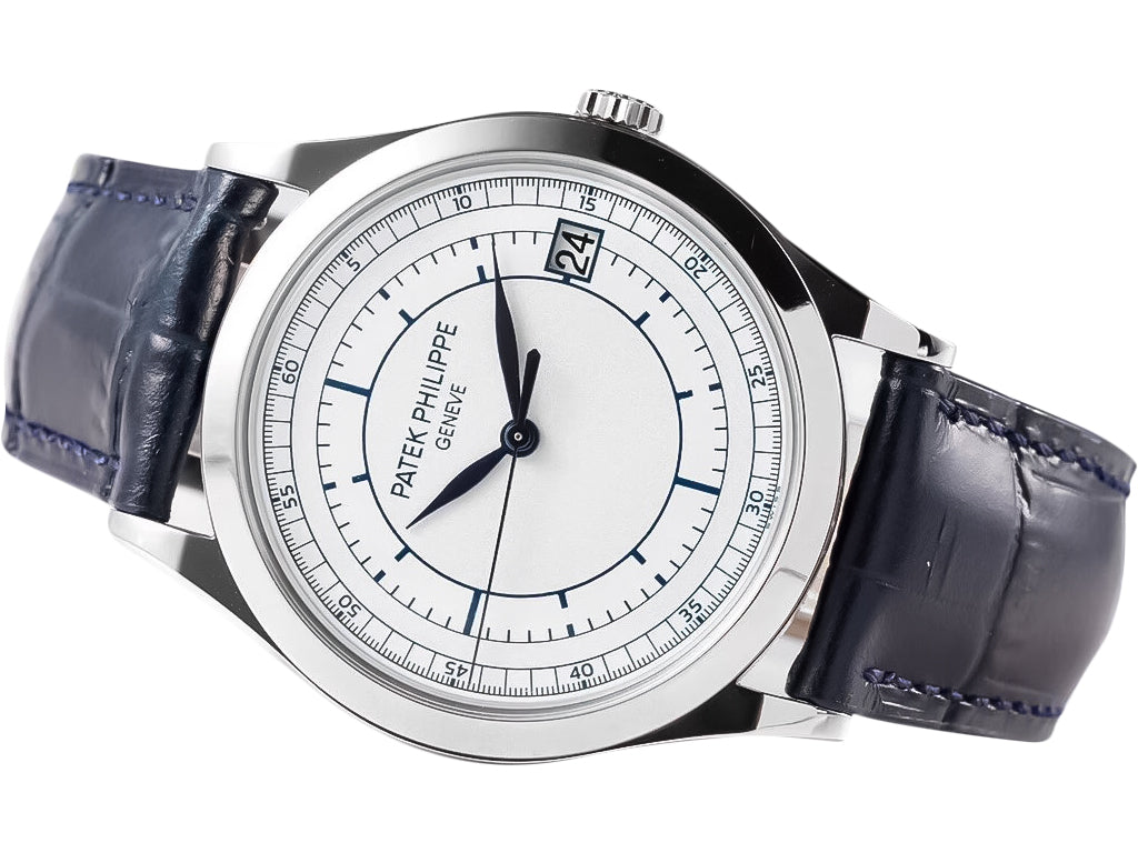 Calatrava Stainless Steel 'Scientific' with Silver Dial (38mm)