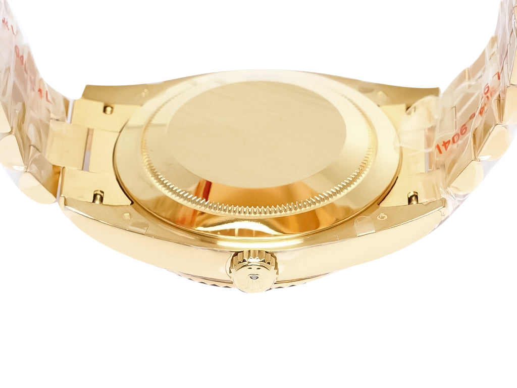 Day-Date 40 Yellow Gold 'President' with White Dial (Roman Numerals) and Fluted Bezel