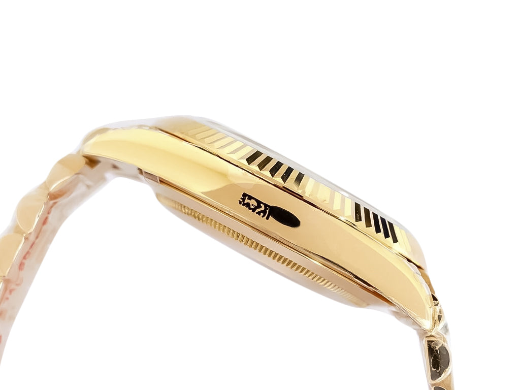 Day-Date 40 Yellow Gold 'President' with Onyx Diamond Dial and Fluted Bezel