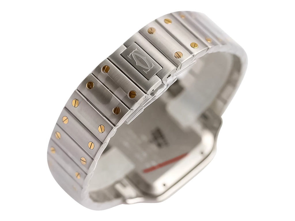 Santos Large Two Tone Yellow Gold with White Dial (40mm)