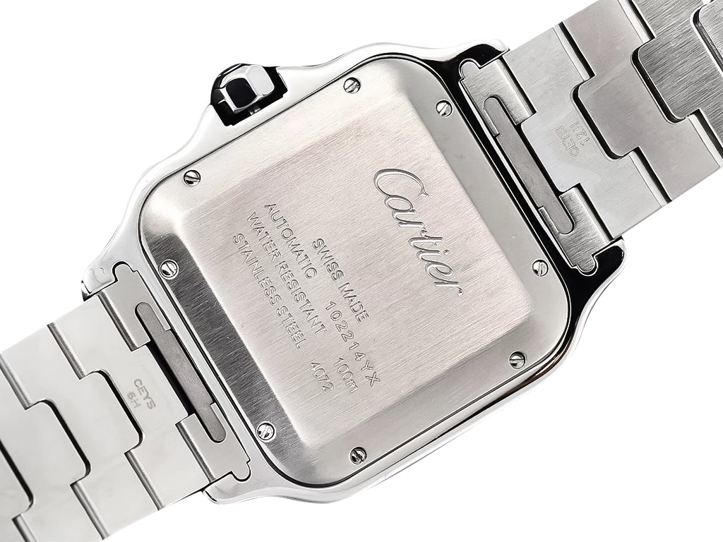 Santos Large Stainless Steel with Blue Dial (40mm)