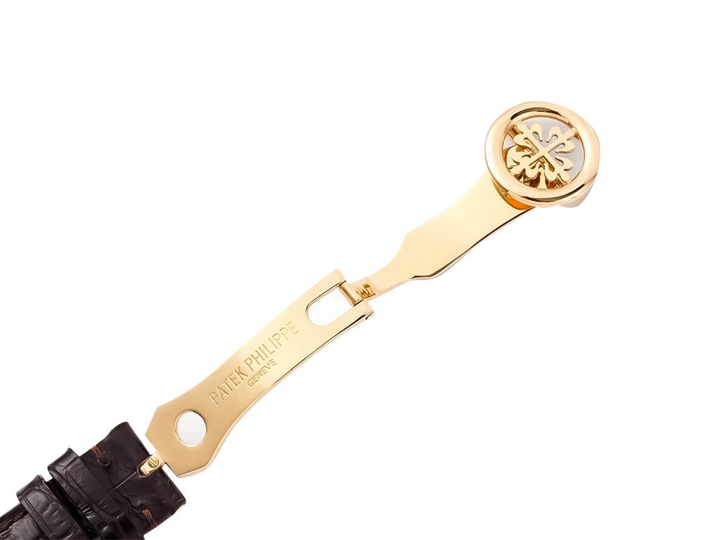 Calatrava Yellow Gold with Silver Guilloche Dial (38mm)