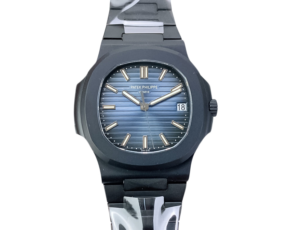 Nautilus 'Black Venom' Limited Edition Carbon Steel with Blue Dial (40mm)
