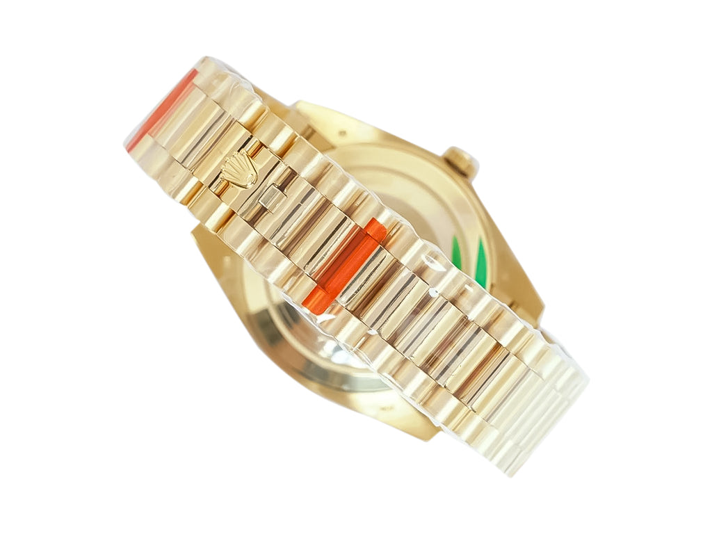 Day-Date 40 Yellow Gold 'President' with White Dial (Roman Numerals) and Fluted Bezel