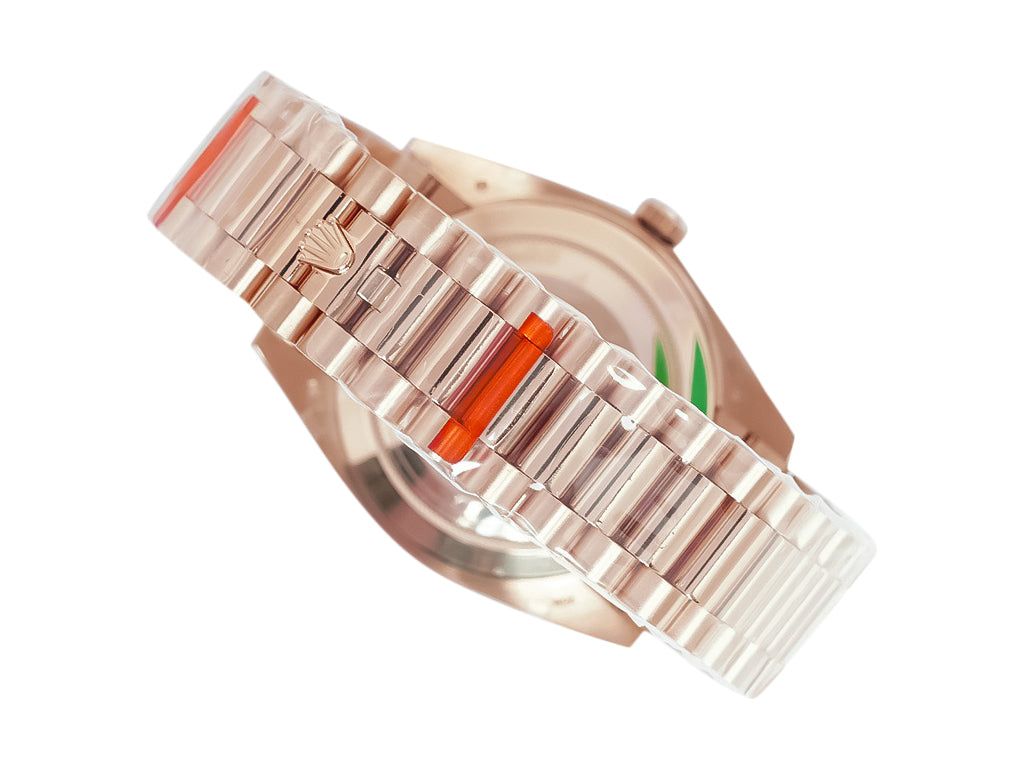 Day-Date 40 Rose Gold 'President' with Chocolate Dial (Roman Numerals) and Fluted Bezel