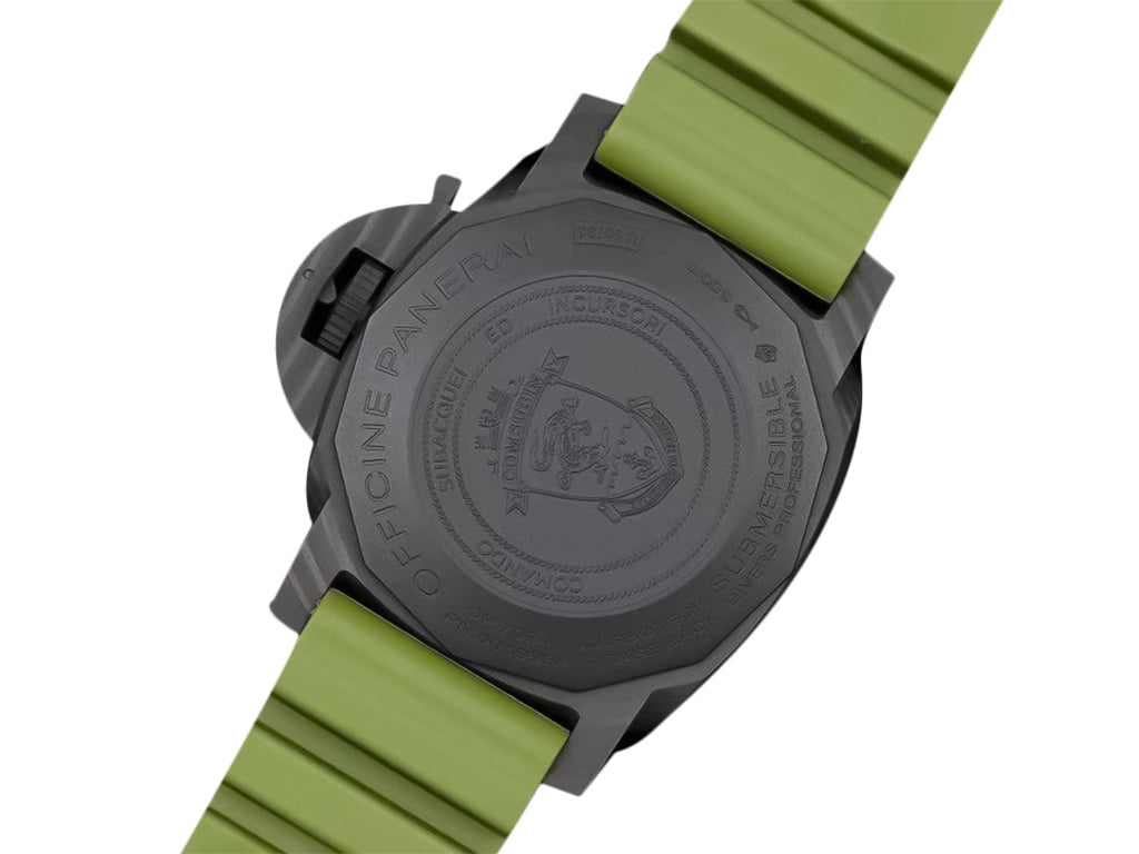 Luminor Submersible 47 Marina Militare Carbotech 'Comsubin' Forged Carbon Case and Bezel, Carbon Dial and OD Green Strap (47mm)