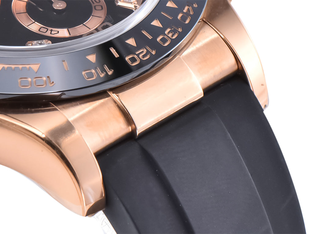 Cosmograph Daytona Rose Gold Oysterflex with Black Dial
