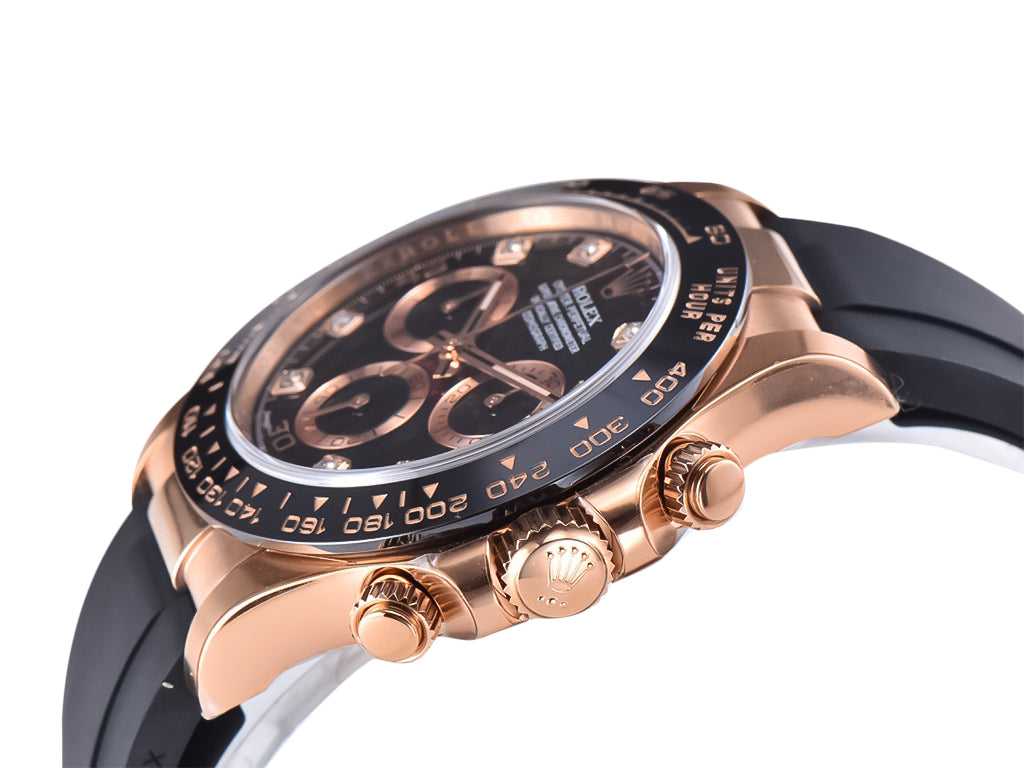 Cosmograph Daytona Rose Gold Oysterflex with Black Dial