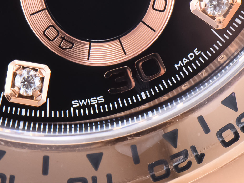 Cosmograph Daytona Rose Gold with Diamond Black Dial