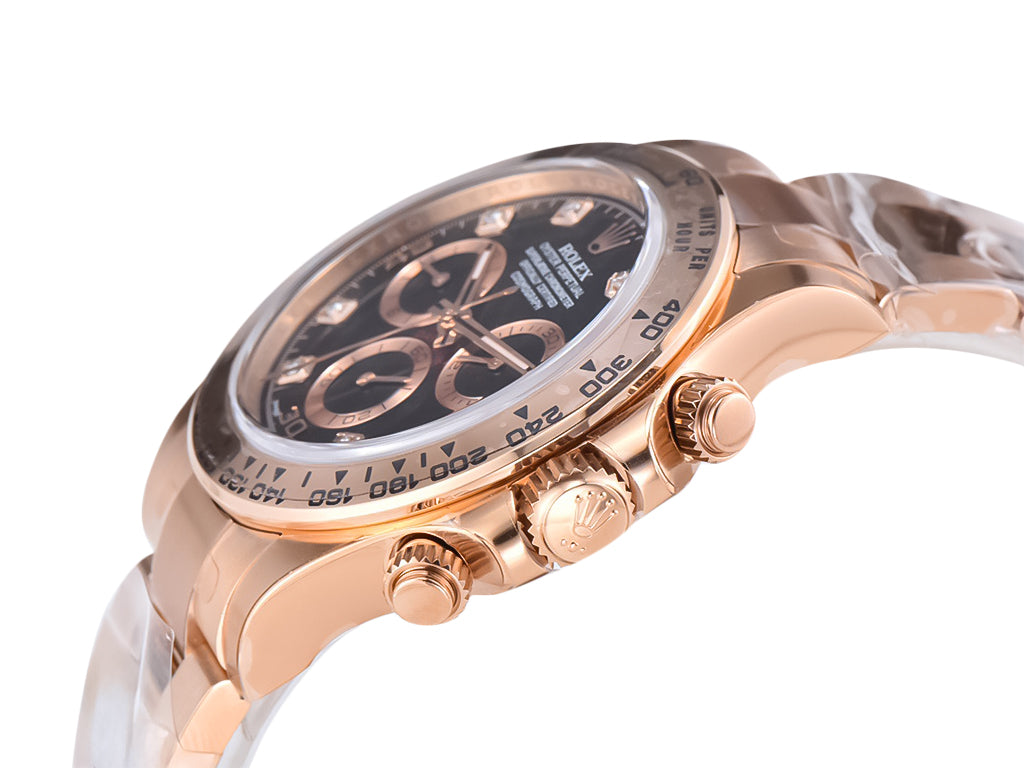 Cosmograph Daytona Rose Gold with Diamond Black Dial