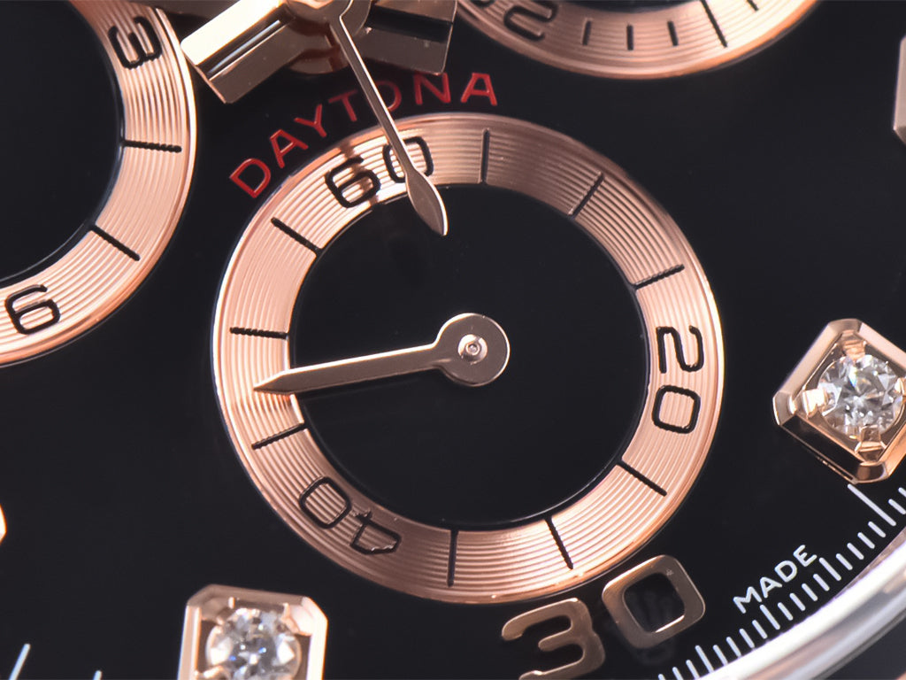 Cosmograph Daytona Rose Gold with Diamond Black Dial