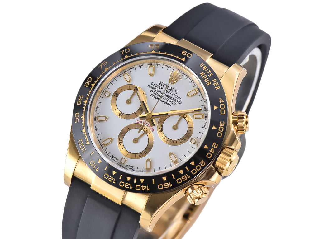 Cosmograph Daytona Yellow Gold Oysterflex White Dial