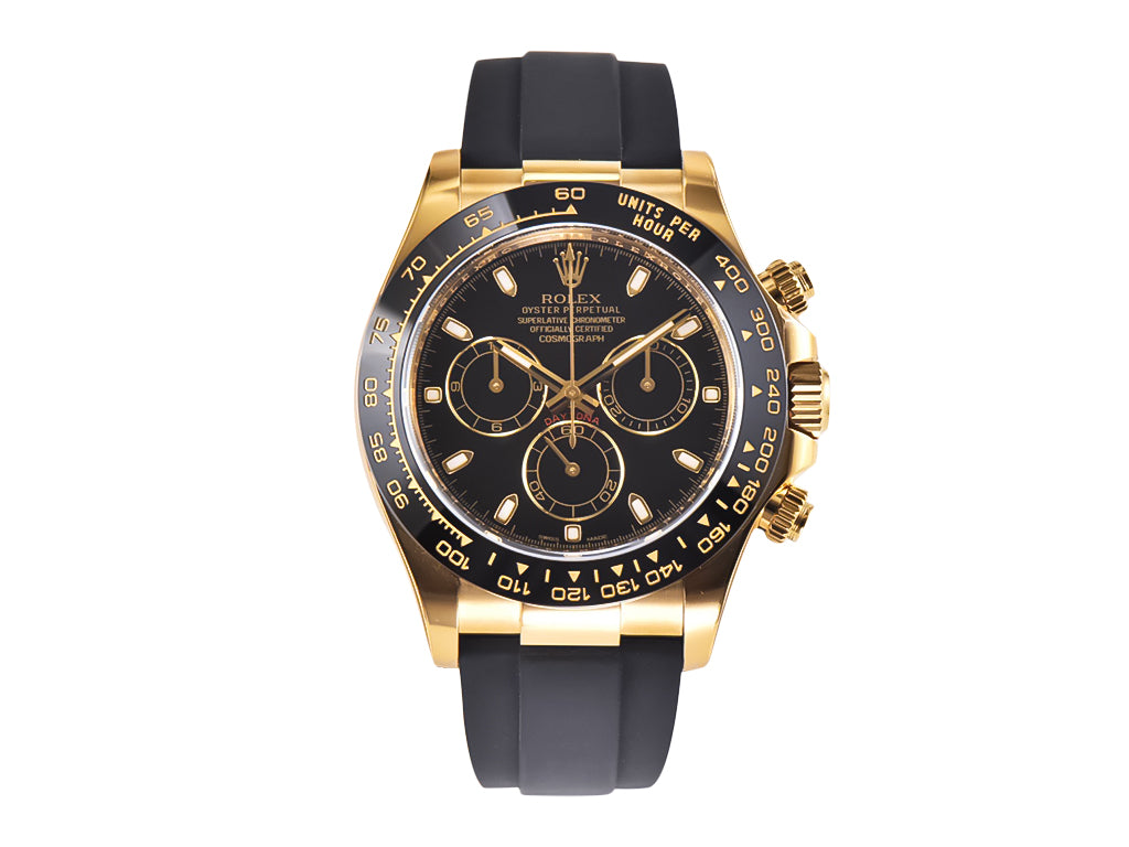 Cosmograph Daytona Yellow Gold Oysterflex Black Dial