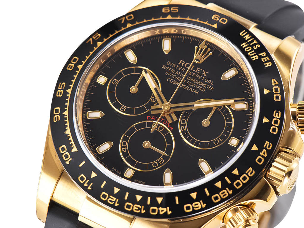 Cosmograph Daytona Yellow Gold Oysterflex Black Dial