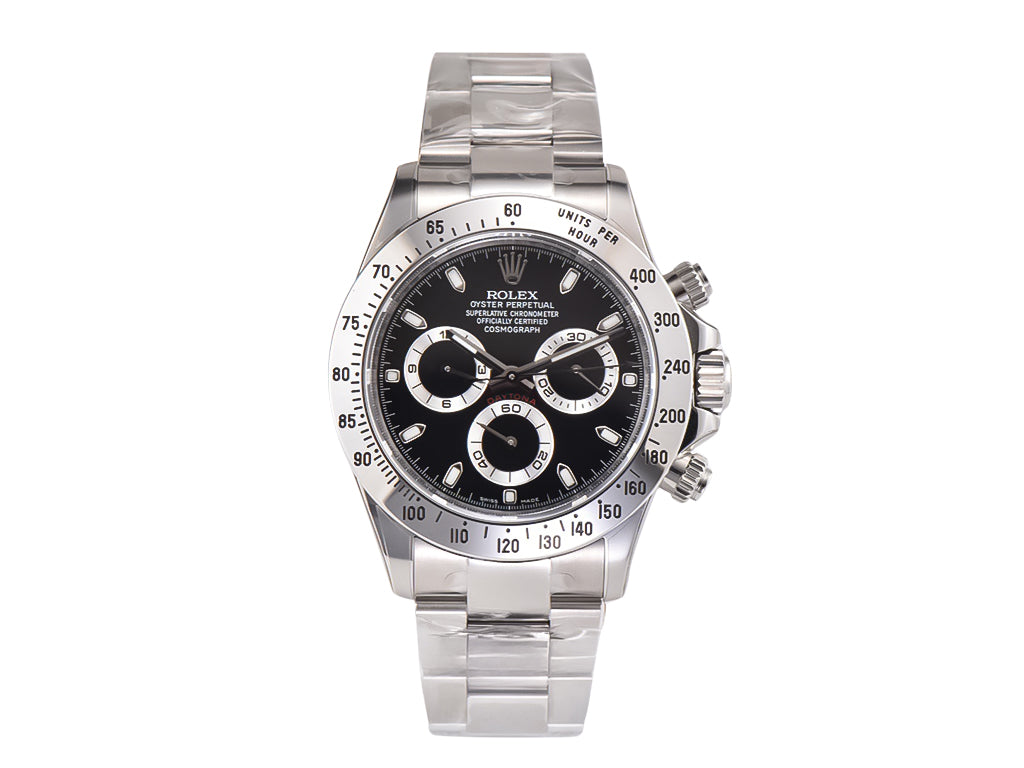Cosmograph Daytona Stainless Steel with Black Dial