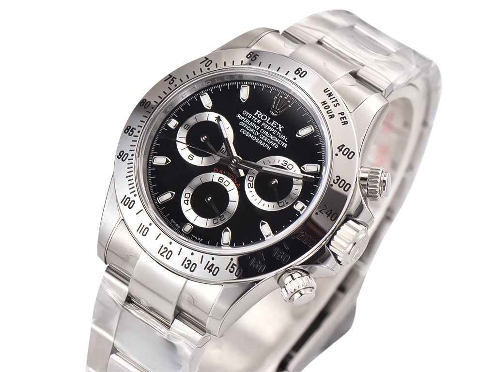 Cosmograph Daytona Stainless Steel with Black Dial