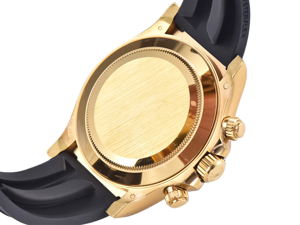 Cosmograph Daytona Yellow Gold Oysterflex White Mother of Pearl Dial