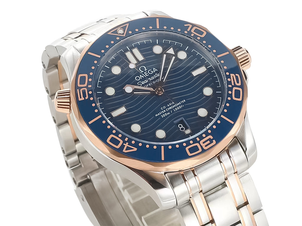 Seamaster Diver 300 Two Tone Rose Gold with Blue Dial (42mm)