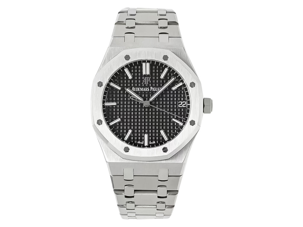 Royal Oak Stainless Steel with Black Dial (41mm) - 15500