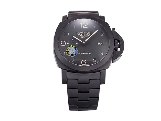 Luminor 1950 3 Days GMT Automatic 'Tuttonero' Black Ceramic Case and Bracelet with Black Dial (44mm)