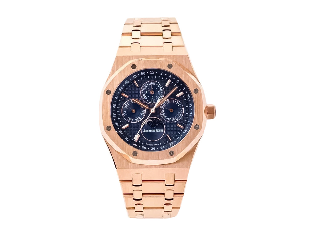 Royal Oak 'Perpetual Calendar' Pink Gold with Blue Dial (41mm)