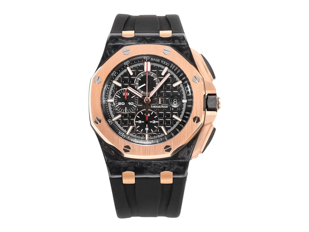 Royal Oak 'Offshore Chronograph' Ceramic and Pink Gold with Black Dial (44mm)