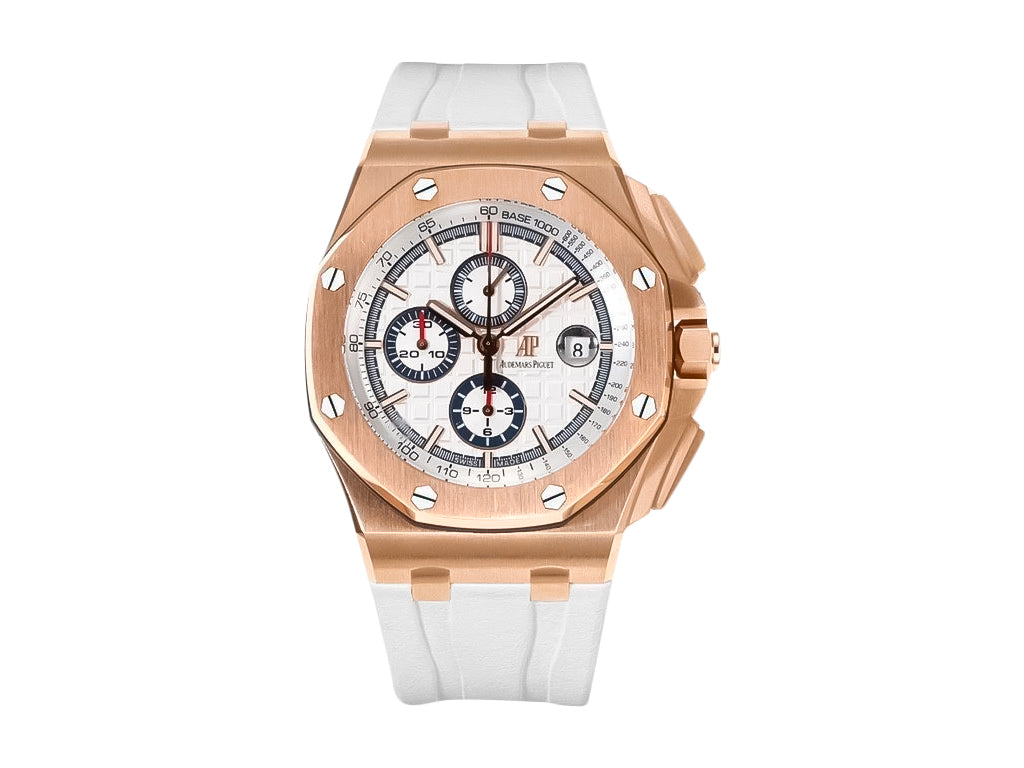 Royal Oak 'Offshore Chronograph' Pink Gold with White Dial (44mm)