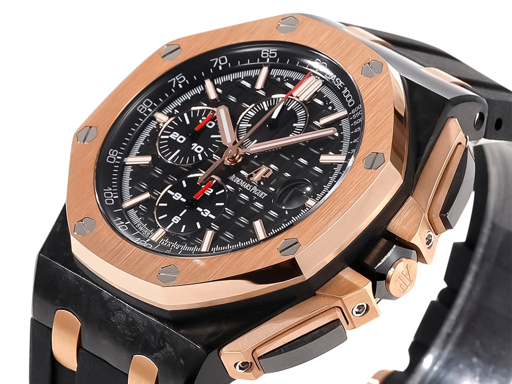 Royal Oak 'Offshore Chronograph' Ceramic and Pink Gold with Black Dial (44mm)