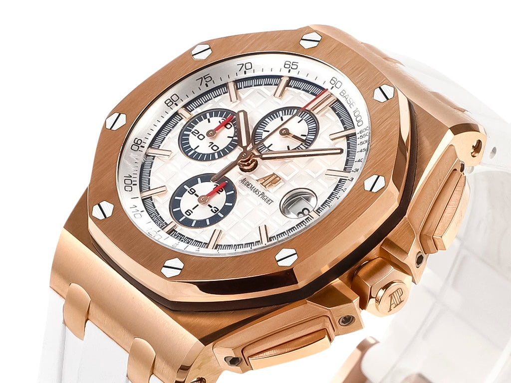 Royal Oak 'Offshore Chronograph' Pink Gold with White Dial (44mm)