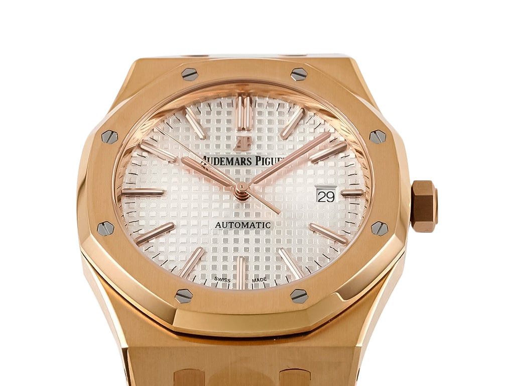 Royal Oak Pink Gold with Silver Dial (41mm) - 15400