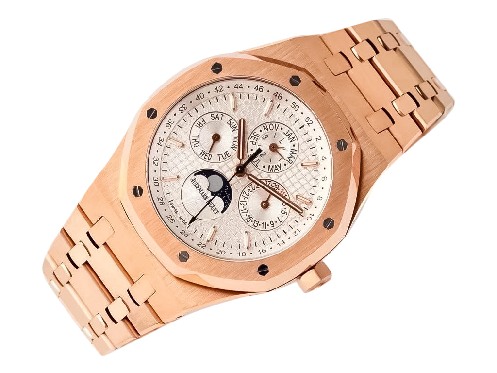 Royal Oak 'Perpetual Calendar' Pink Gold with Silver Dial (41mm)