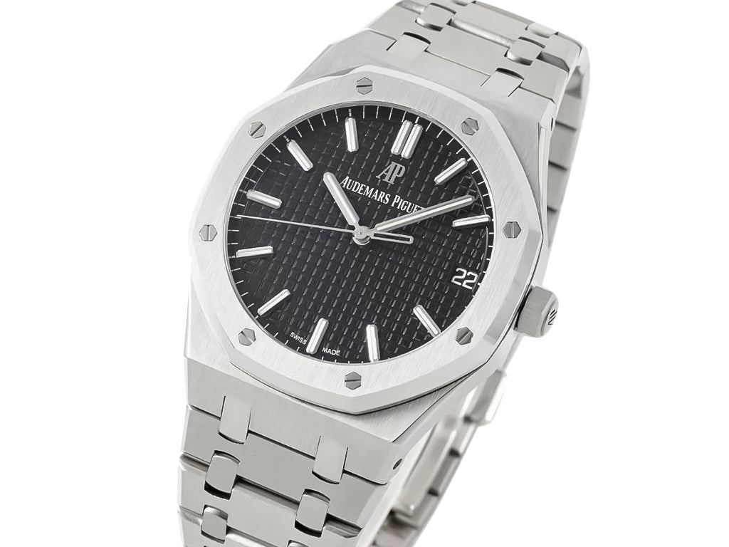 Royal Oak Stainless Steel with Black Dial (41mm) - 15500