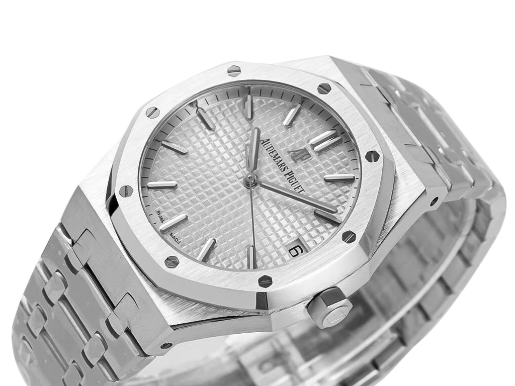 Royal Oak Stainless Steel with Silver Dial (41mm) - 15500