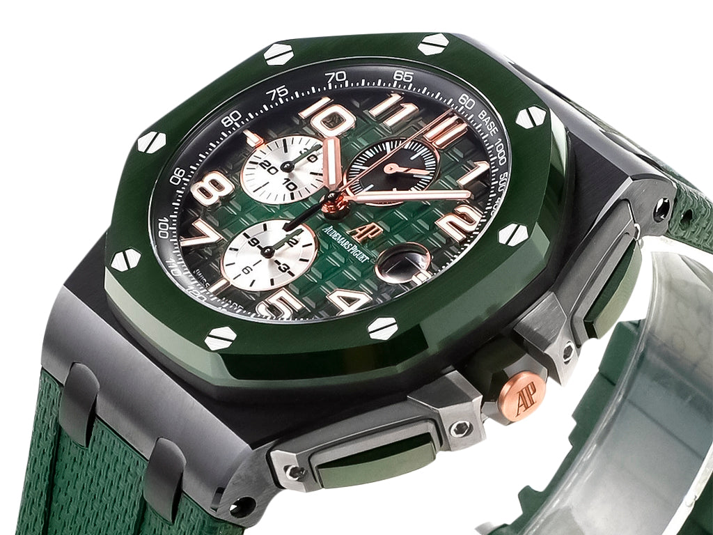 Royal Oak 'Offshore Chronograph' Ceramic with Green Dial and Bezel (44mm)