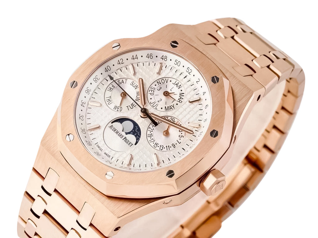 Royal Oak 'Perpetual Calendar' Pink Gold with Silver Dial (41mm)