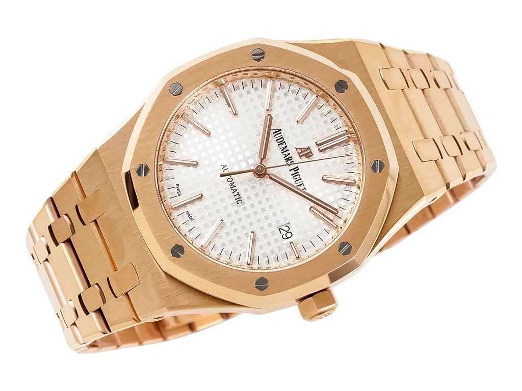 Royal Oak Pink Gold with Silver Dial (41mm) - 15400