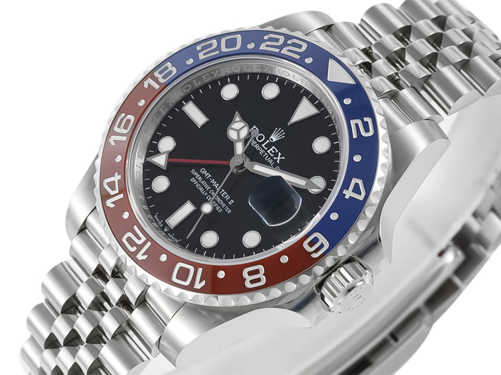 GMT-Master II Stainless Steel 'Pepsi' on Jubilee (40mm)