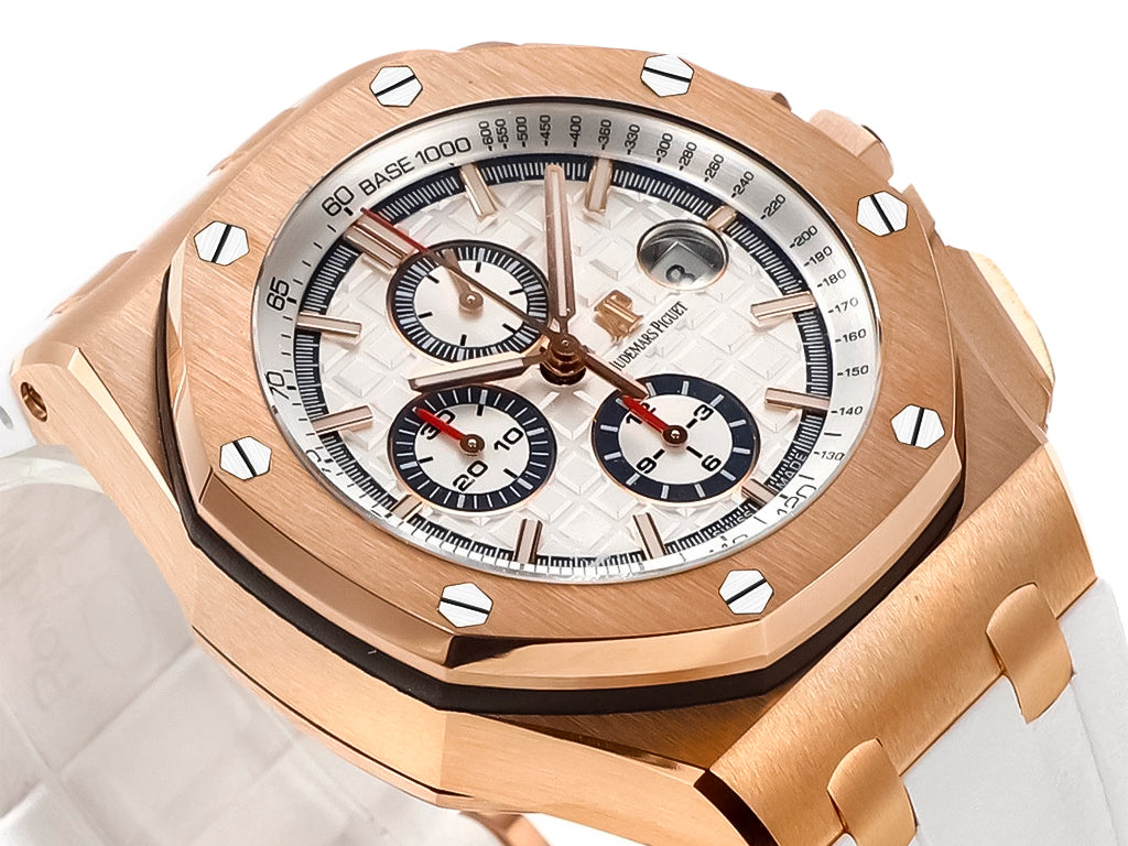 Royal Oak 'Offshore Chronograph' Pink Gold with White Dial (44mm)